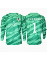 Moške Nogometnih dresov Hrvaška Dominik Livakovic #1 Vratar Gostujoči EP 2024 Dolgi rokavi